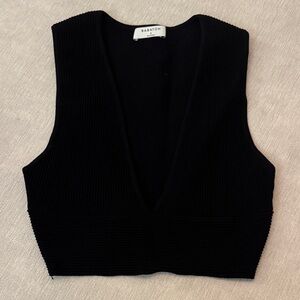 Babaton Deep V Black Sleeveless Top